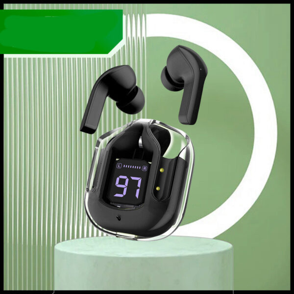 New Mini Transparent Wireless Bluetooth Headset Digital Display ENC Noise Reduction True Wireless Sports Music – Image 4