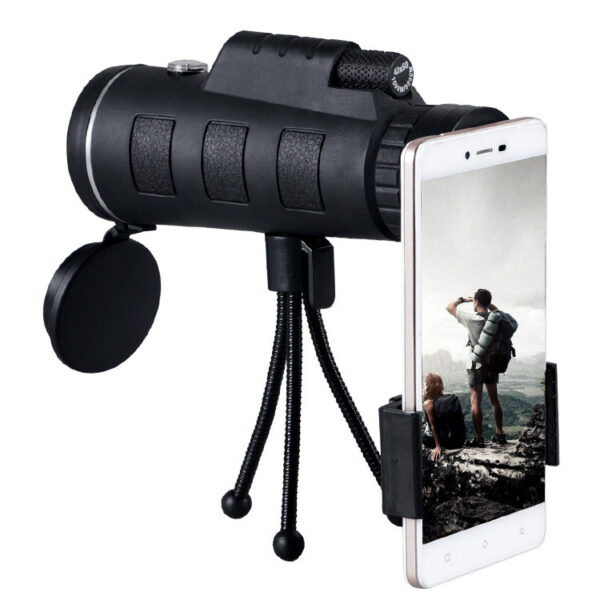 Compatible with Apple, Monocular Telescope Zoom Scope with Compass Phone Clip Tripod – Image 10