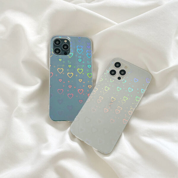 Laser Colorful Love For Double-sided Coated Silicone Phone Case – Image 3