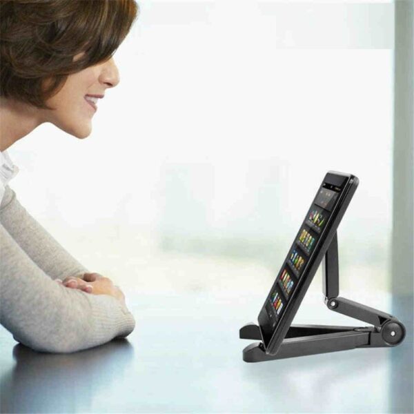 Universal Foldable Phone Tablet Holder Adjustable Bracket Desktop Stand Tripod Stability Support For Phone Adjustable Portable Desktop Holder Mount Folding Tablet Stand Anti-Slip For Ipad – Image 5