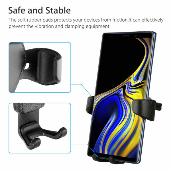 Universal Car Mount Holder Stand Air Vent Cradle For Mobile Cell Phone Gravity Car Mount Air Vent Phone Holder For I Phone X XR XS Max S Amsung S10 Note9 – Image 6