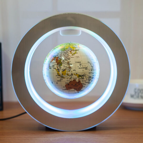 Round LED World Map Floating Globe Magnetic Levitation Light Anti Gravity Magic – Image 7