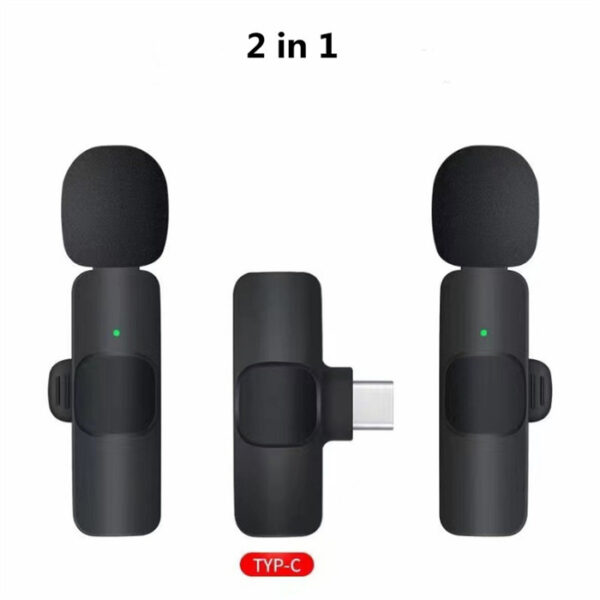 Wireless Lavalier Microphone Portable Audio Video Recording Mini Mic For I Phone Android Long Battery Life Live Broadcast Gaming – Image 10