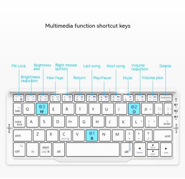 Folding Bluetooth Keyboard And Mouse Set Apple Android Suitable For Tablet Hands – Image 10