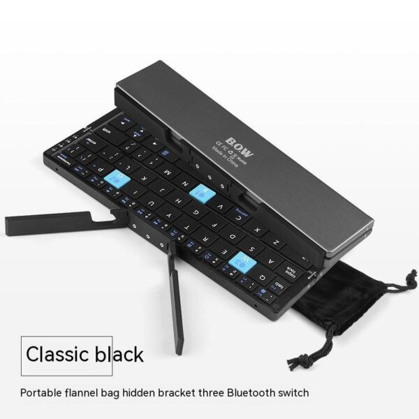 Folding Bluetooth Keyboard And Mouse Set Apple Android Suitable For Tablet Hands – Image 8