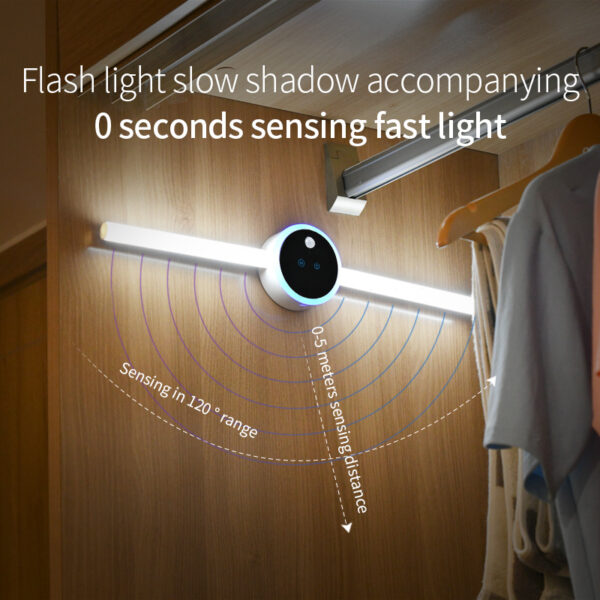 Smart Cabinet Light Clock Timing Sensor Light Removable LED Wardrobe Light Manual Sweep Switch Light – Image 5