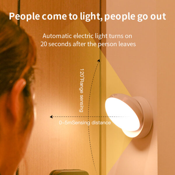 Rotating Human Body Sensor Light Corridor Garage Light Wardrobe Light Motion Sensor Night Light – Image 8