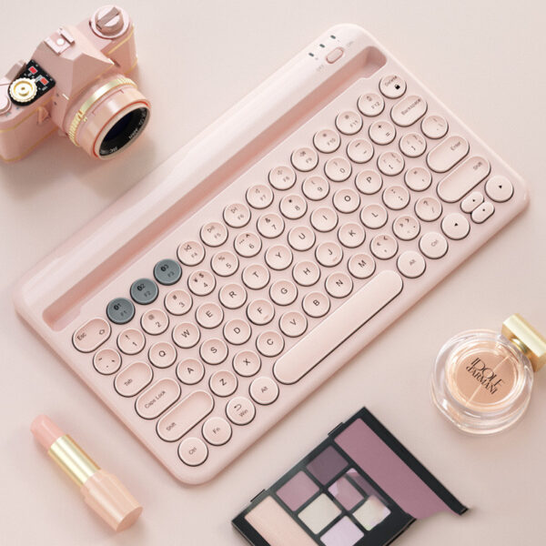 Bluetooth Keyboard Android Can Connect To Mobile Phone Tablet Notebook Mute Cute – Image 3