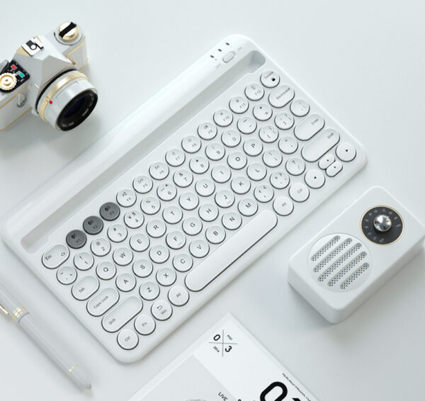 Bluetooth Keyboard Android Can Connect To Mobile Phone Tablet Notebook Mute Cute – Image 4