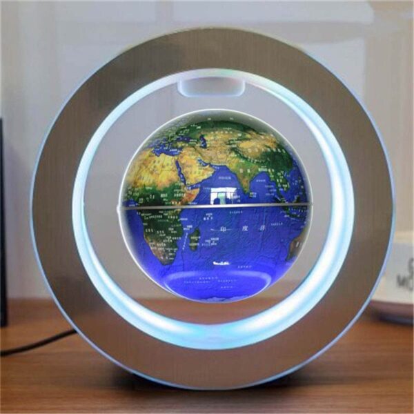 Round LED World Map Floating Globe Magnetic Levitation Light Anti Gravity Magic – Image 8