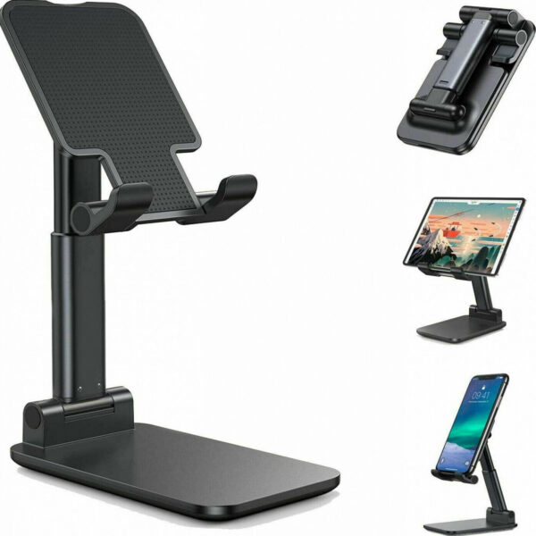 Cell Phone Stand Desktop Holder Tablet Stand Mount Mobile Phone Desktop Tablet Holder Table Cell Foldable Extend Support Desk Mobile Phone Holder Stand – Image 8