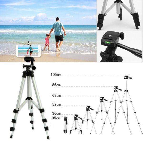 Professional Camera Tripod Stand Holder Mount For Cell Phone, Portable Tripod, Mobile Phone Live Stream Holder, Camera Tripod – Image 5