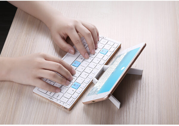 Folding Bluetooth Keyboard And Mouse Set Apple Android Suitable For Tablet Hands – Image 4