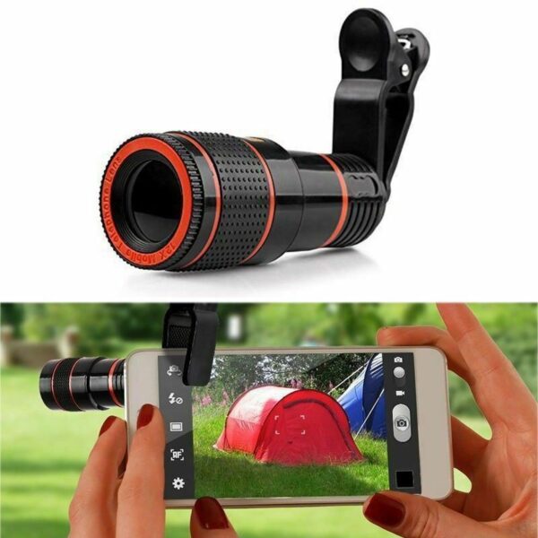 HD 8X Clip On Optical Zoom Telescope Camera Lens For Universal Mobile Cell Phone – Image 8