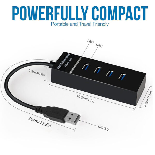 4 In 1 2.0 3.0 USB HUB Splitter High Speed Multi Splitter USB Adapter Expander Cable For Desktop PC Laptop Adapter USB HUB – Image 6